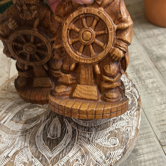 BURWOOD CO. BURWOOD SEA CAPTAIN AT THE WHEEL, VINTAGE BOOKENDS - Picture 8 of 12